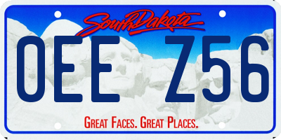 SD license plate 0EEZ56