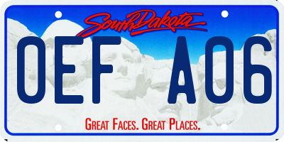 SD license plate 0EFA06