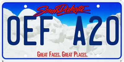 SD license plate 0EFA20