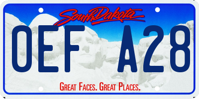 SD license plate 0EFA28