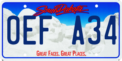 SD license plate 0EFA34