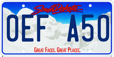 SD license plate 0EFA50