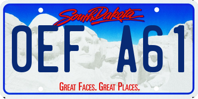 SD license plate 0EFA61