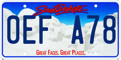 SD license plate 0EFA78
