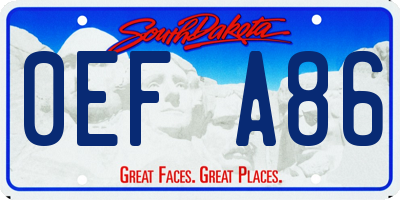 SD license plate 0EFA86