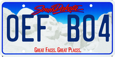 SD license plate 0EFB04
