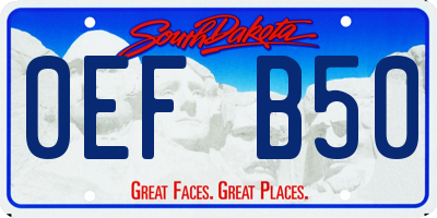 SD license plate 0EFB50