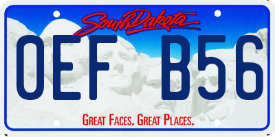 SD license plate 0EFB56