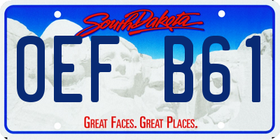 SD license plate 0EFB61