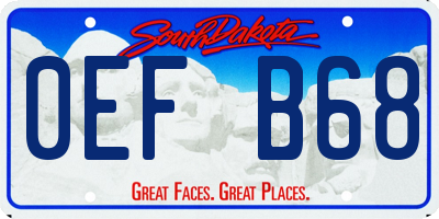 SD license plate 0EFB68