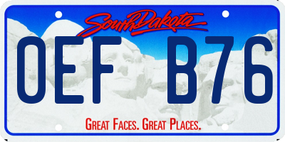 SD license plate 0EFB76