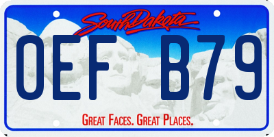 SD license plate 0EFB79