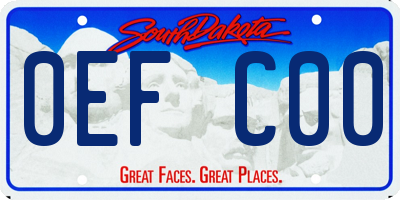 SD license plate 0EFC00