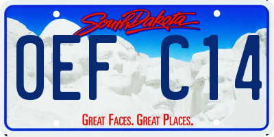 SD license plate 0EFC14