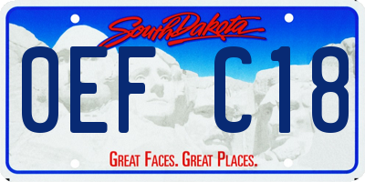 SD license plate 0EFC18