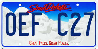 SD license plate 0EFC27