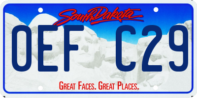 SD license plate 0EFC29