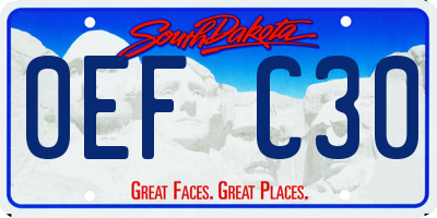 SD license plate 0EFC30