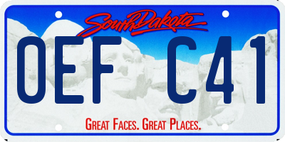 SD license plate 0EFC41