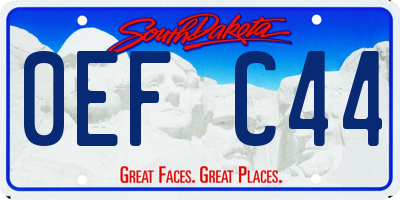 SD license plate 0EFC44