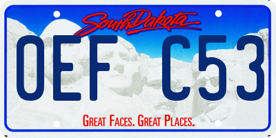 SD license plate 0EFC53