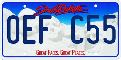 SD license plate 0EFC55