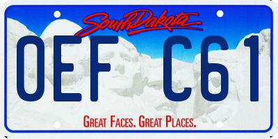 SD license plate 0EFC61