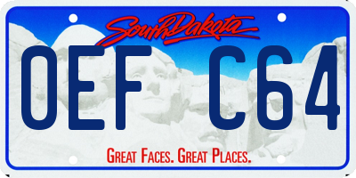 SD license plate 0EFC64