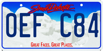 SD license plate 0EFC84