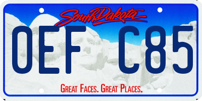 SD license plate 0EFC85