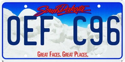 SD license plate 0EFC96
