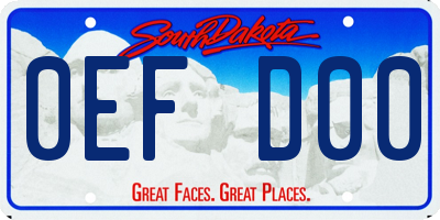 SD license plate 0EFD00