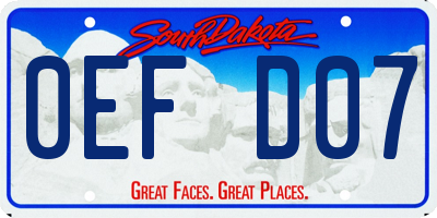 SD license plate 0EFD07