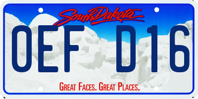 SD license plate 0EFD16