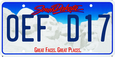 SD license plate 0EFD17