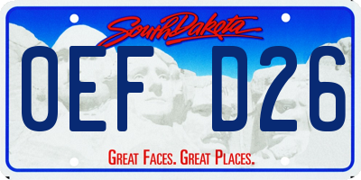 SD license plate 0EFD26
