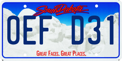 SD license plate 0EFD31