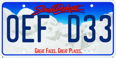 SD license plate 0EFD33