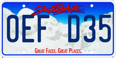 SD license plate 0EFD35