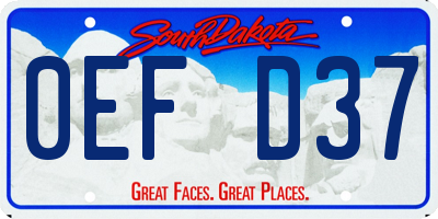 SD license plate 0EFD37