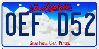 SD license plate 0EFD52