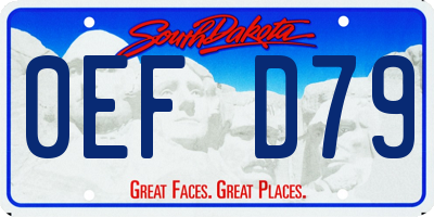 SD license plate 0EFD79
