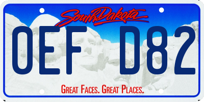 SD license plate 0EFD82