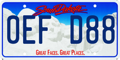 SD license plate 0EFD88