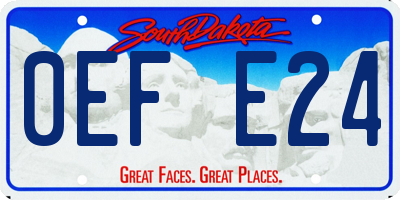 SD license plate 0EFE24
