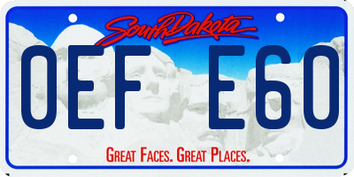 SD license plate 0EFE60