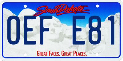 SD license plate 0EFE81