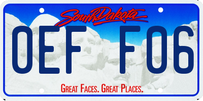 SD license plate 0EFF06