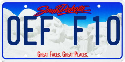 SD license plate 0EFF10