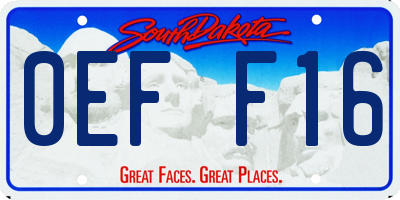 SD license plate 0EFF16